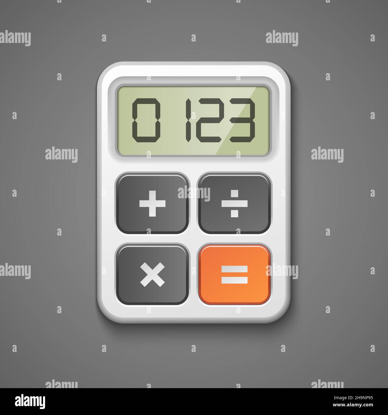 L'icône Calculatrice isolé du concept d'entreprise vector illustration Illustration de Vecteur