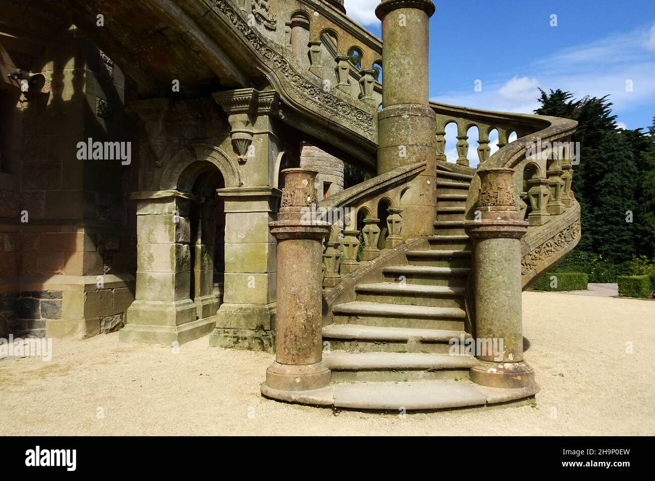 Escalier du château de Belfast Banque D'Images