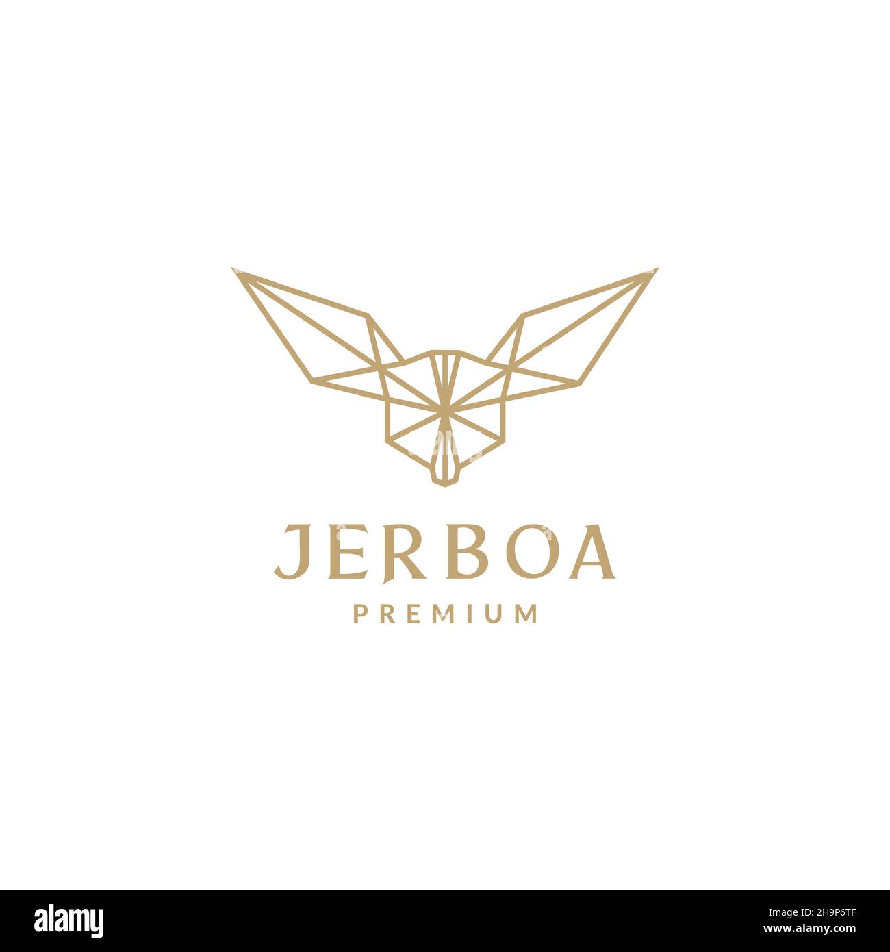 ligne tête souris jerboa logo symbole icône vecteur graphique design illustration idée créative Illustration de Vecteur