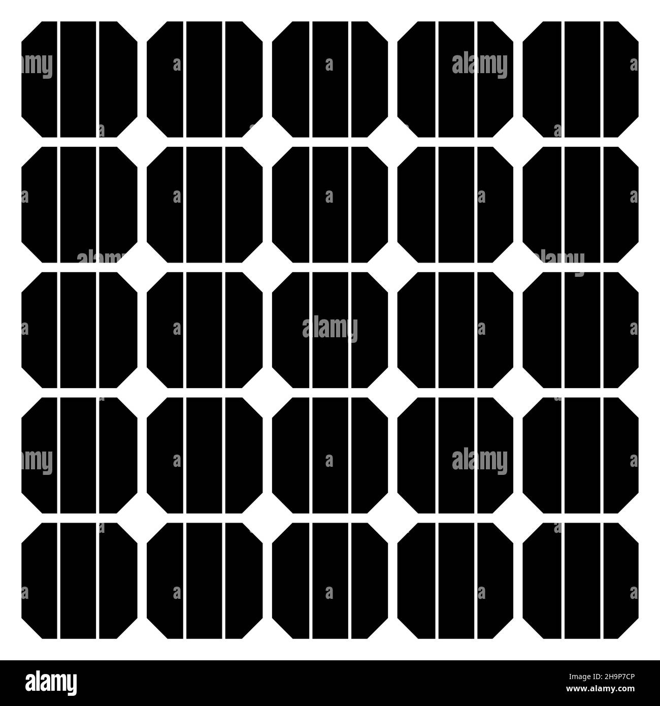 Panneau solaire électrique photovoltaïque texture illustration vectorielle détaillée.Silhouette Illustration de Vecteur