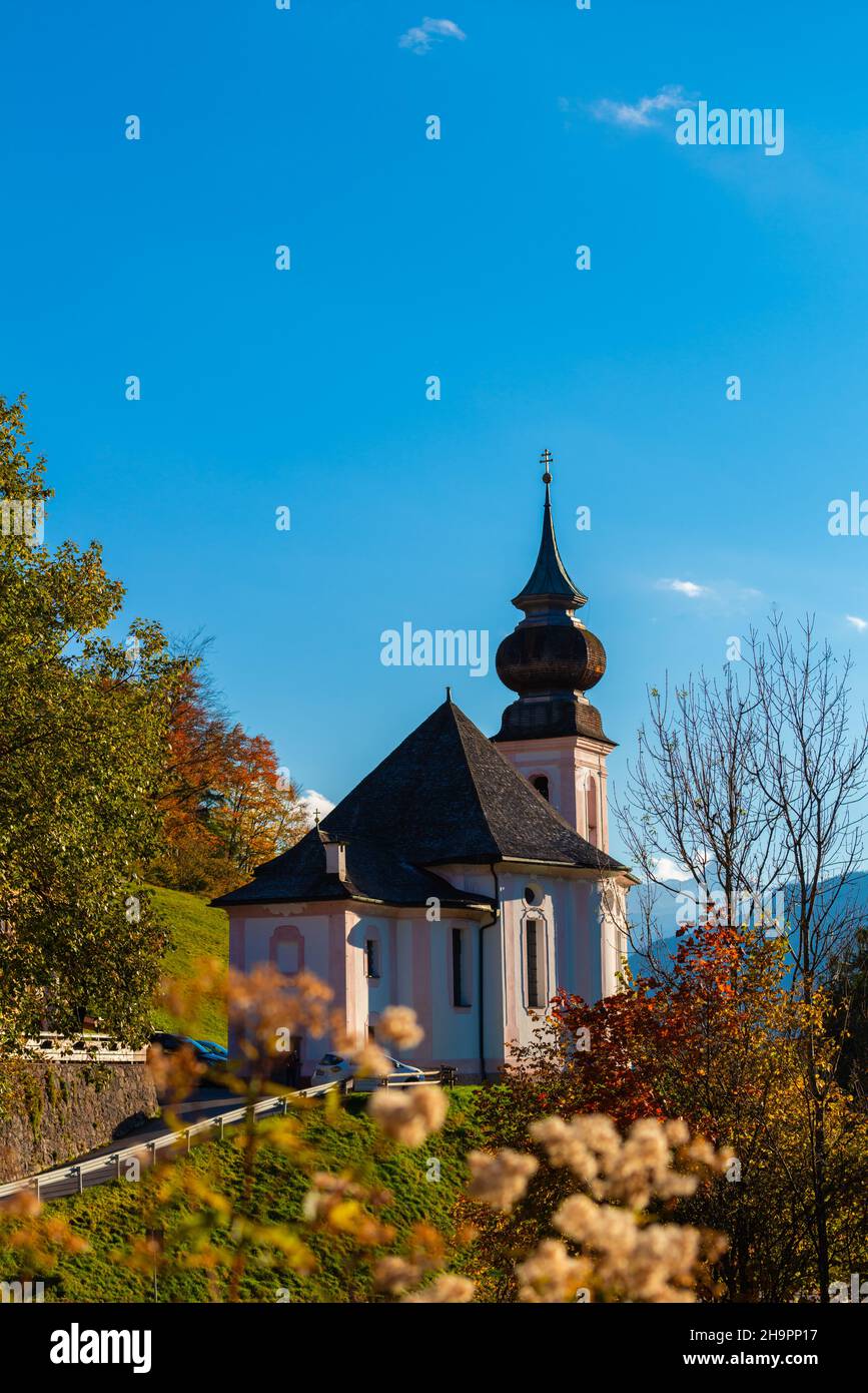 Wallfahrtskirche ou église paroissiale Maria Gern, Berchtesgaden, Alpes bavaroises, haute-Bavière, sud de l'Allemagne Banque D'Images