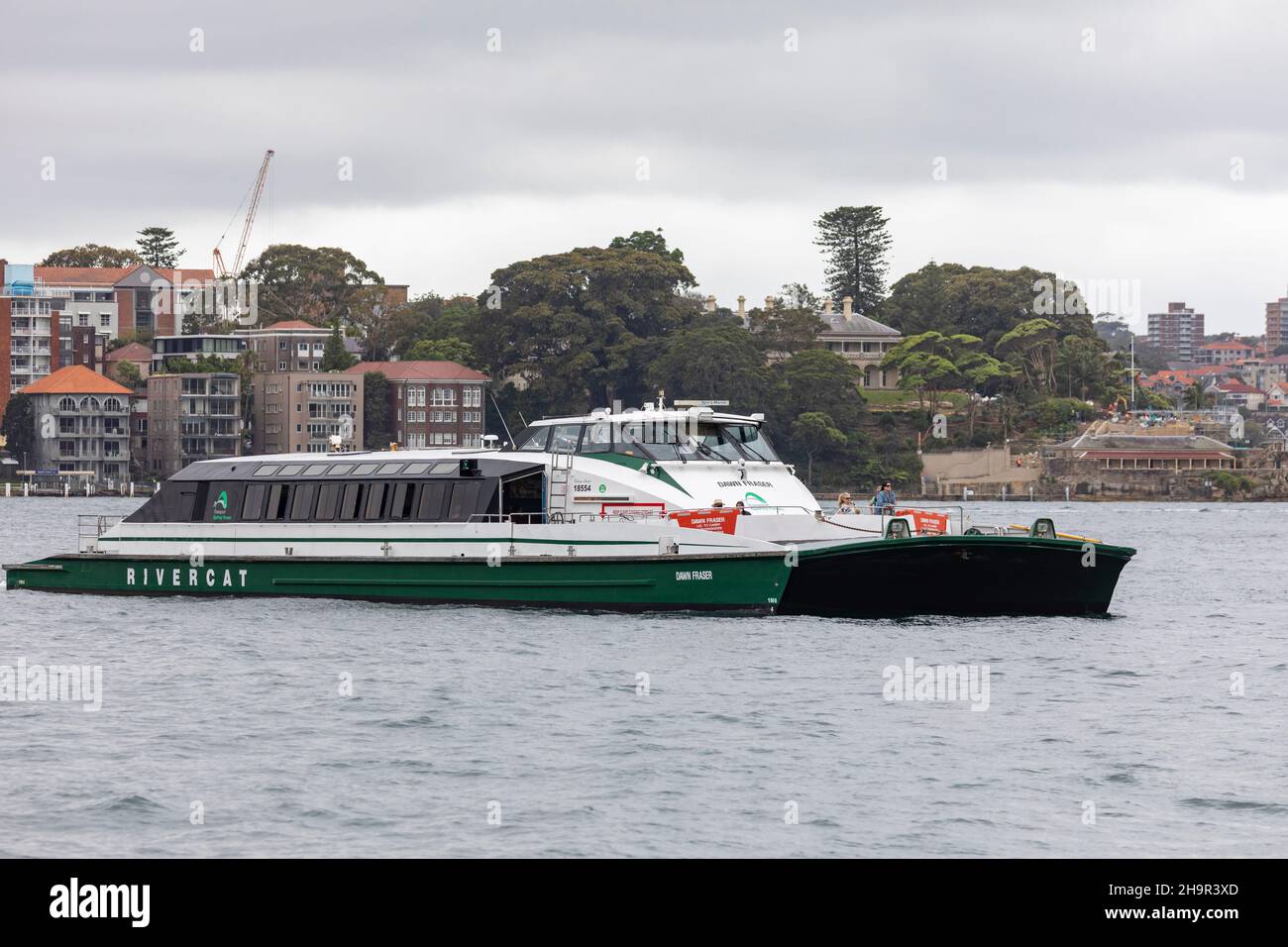 MV Dawn Fraser Sydney Rivercat Ferry nommé d'après le nom d'un nageur australien, Rivercat Class ferry exploite le service de la rivière parramatta, Sydney, Australie Banque D'Images