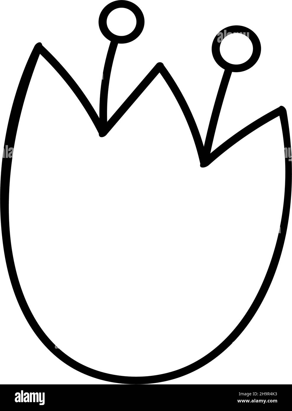 Tulipe simple fleur signe.Illustration vectorielle de style doodle isolée en arrière-plan.Fleur de tulipe de style dessiné à la main pour autocollants, décor, cartes postales, ic Illustration de Vecteur