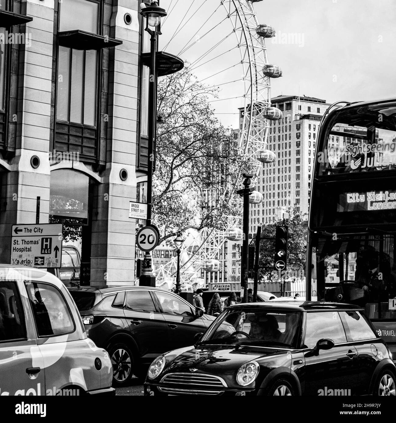 Centre de Londres Royaume-Uni novembre 21 2021, The London Eye ou Millennium Wheel Toursit attraction South Bank Londres Banque D'Images