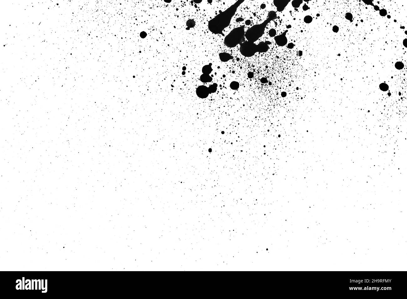 Motif de projection d'encre, fond noir d'éclaboussure d'aquarelle. Banque D'Images