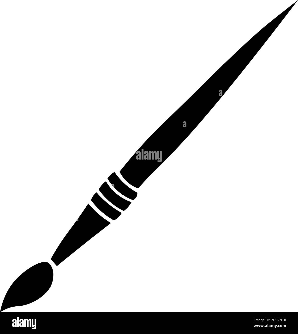 Icône de pinceau.Symbole forme artistique.Peintre de logo vectoriel. Illustration de Vecteur