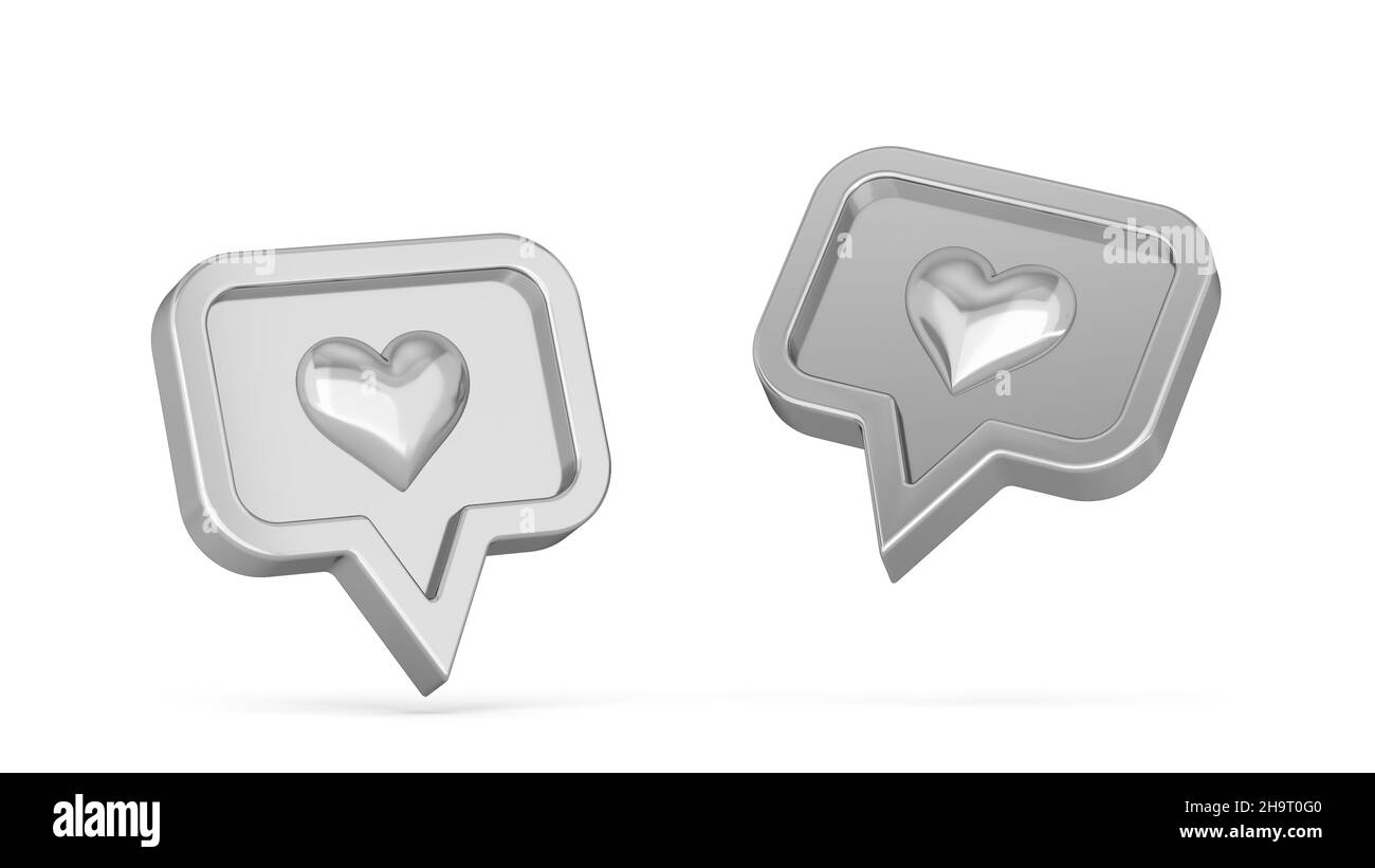 Icône de notification. illustration 3d isolée sur fond blanc Banque D'Images