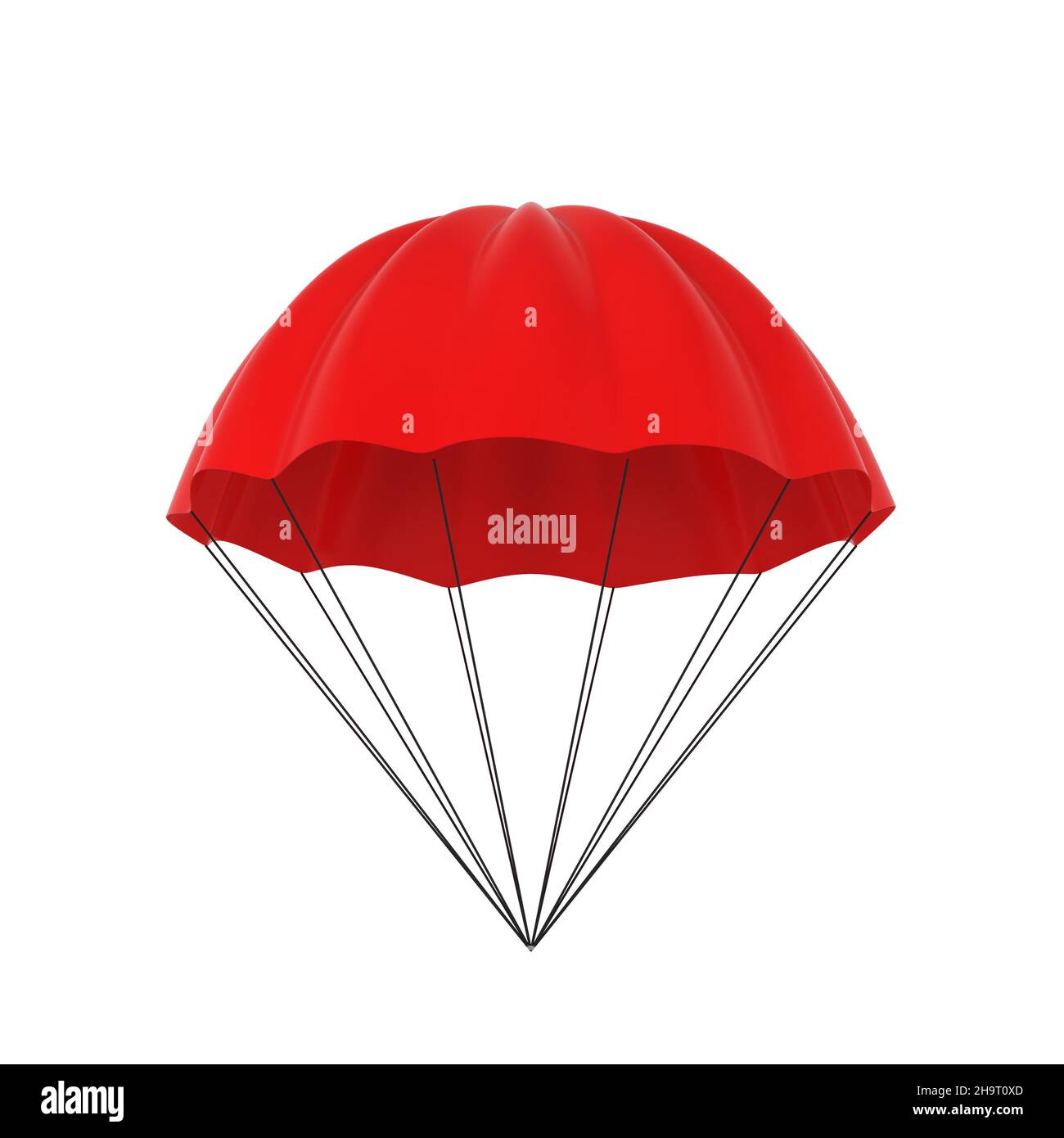 Parachute simple.illustration 3d isolée sur fond blanc Banque D'Images