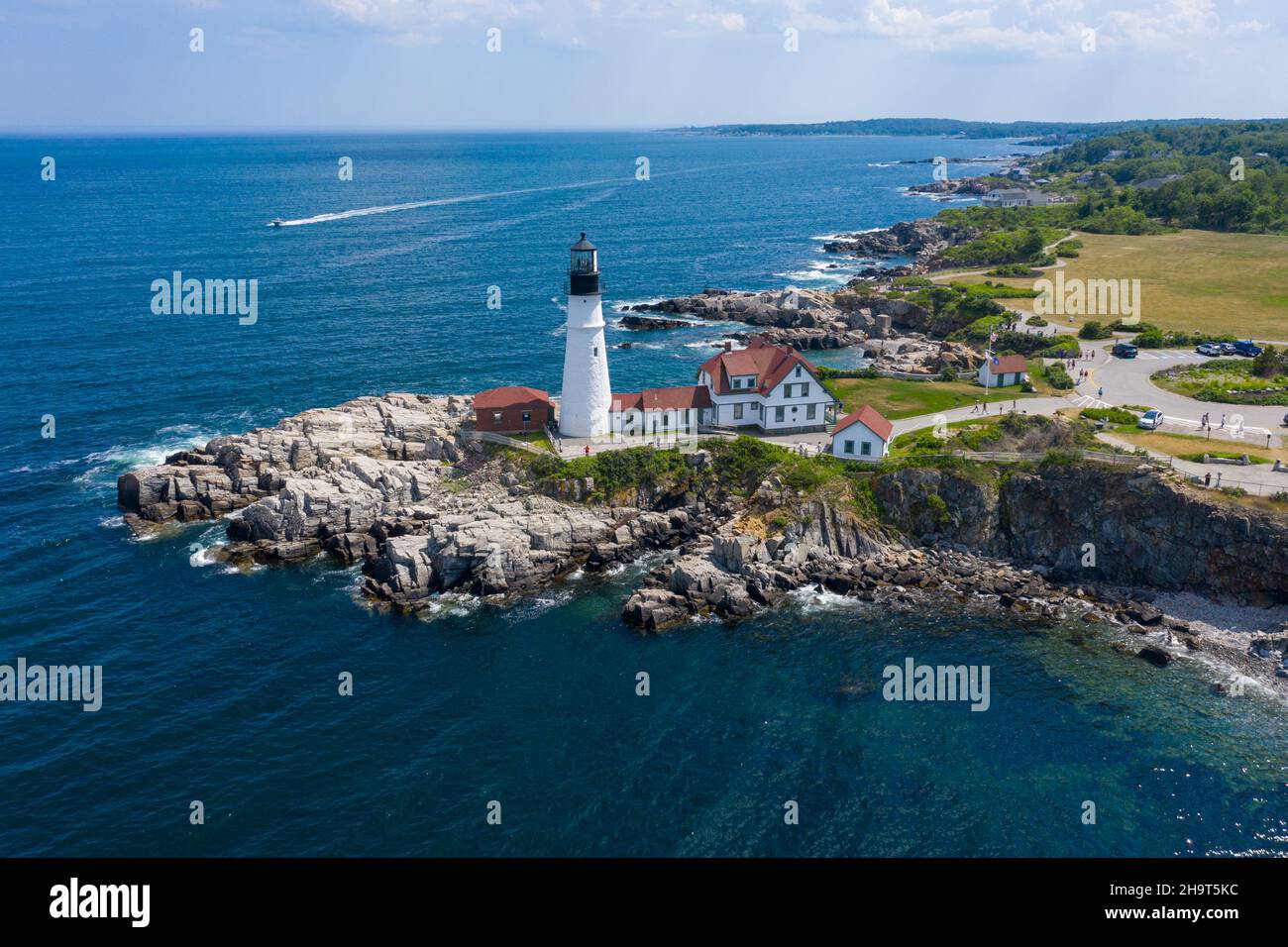 Portland Head Light, Cape Elizabeth, ME 04107 Banque D'Images