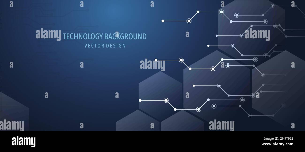 Arrière-plan de la carte de circuit imprimé de la technologie abstraite, conception vectorielle Illustration de Vecteur