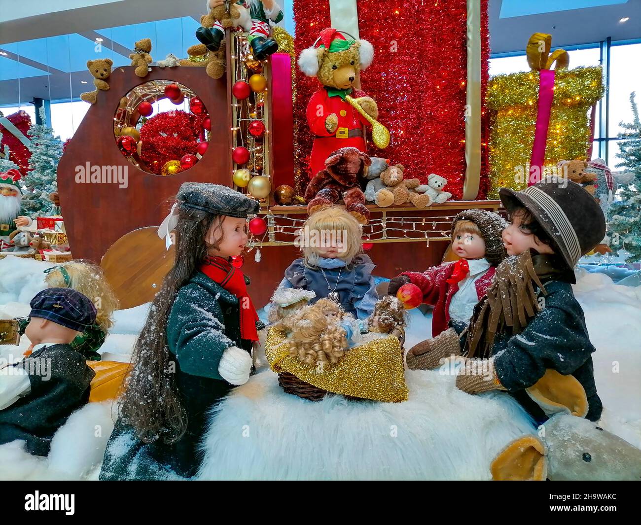 Belles décorations de Noël colorées Banque D'Images