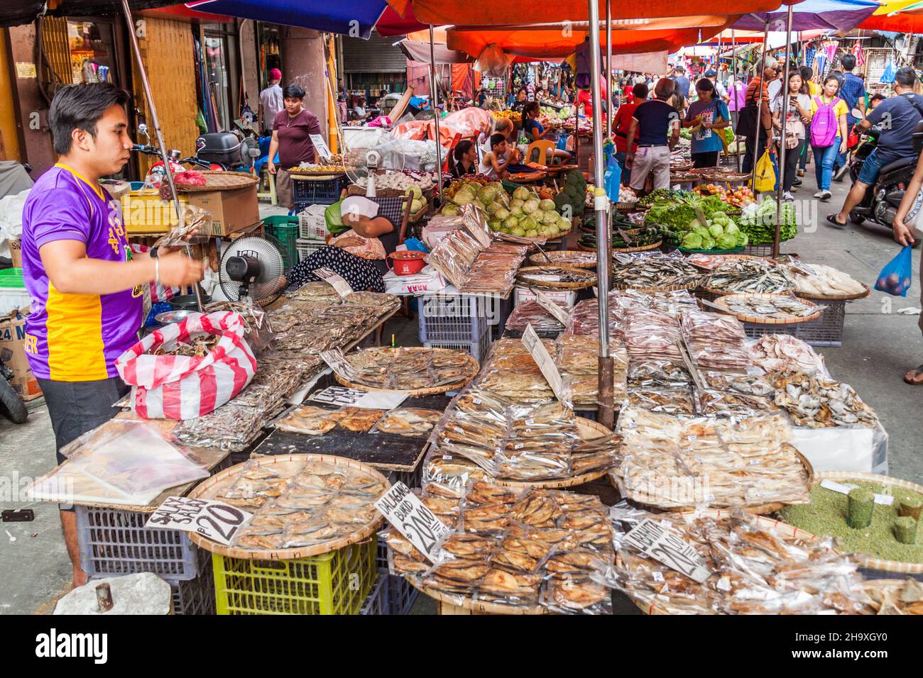 MANILLE, PHILIPPINES - 27 JANVIER 2018 : vue du marché de Quiapo à Manille Banque D'Images