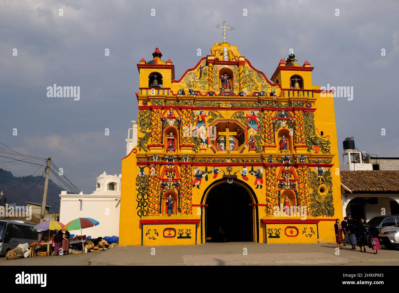 Guatemala San Andres Xecul - Église de San Andres Xecul Banque D'Images