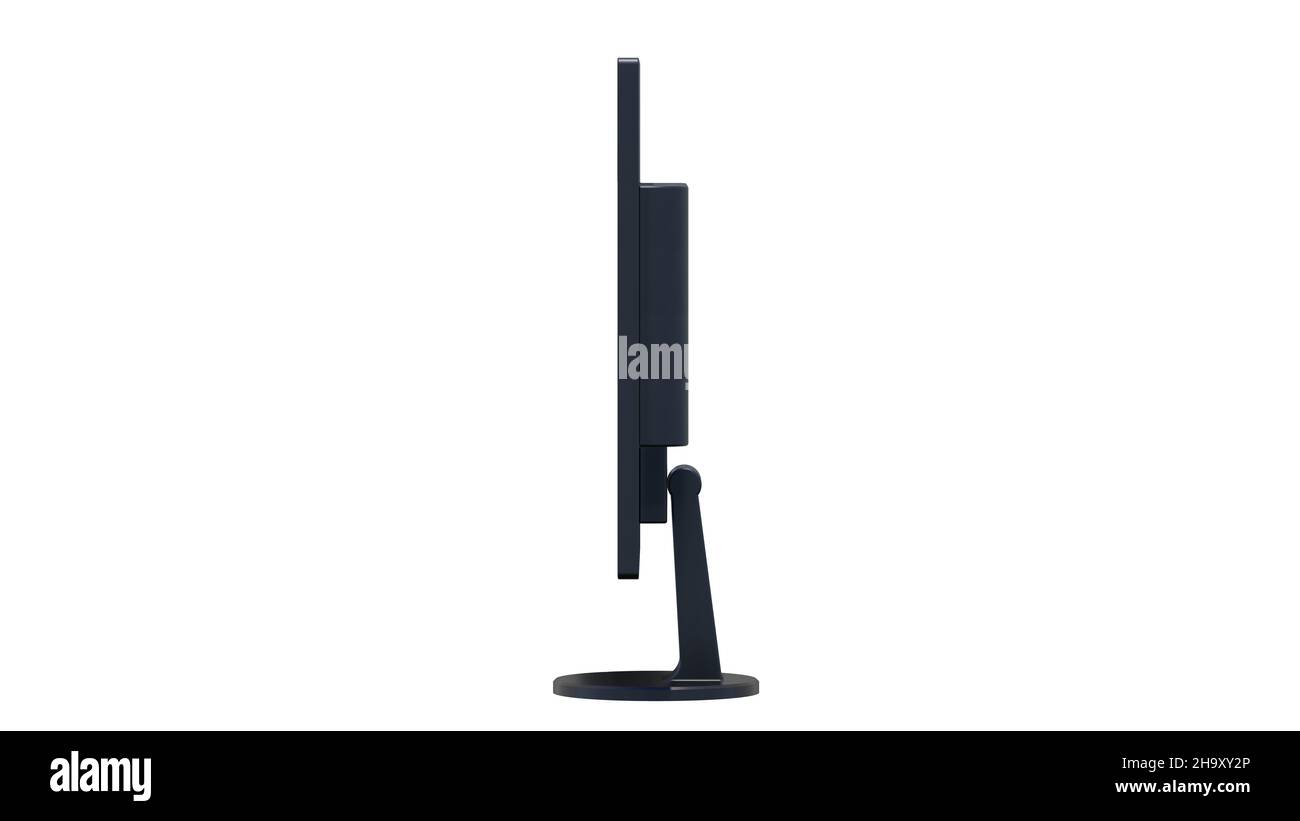 Moniteur d'ordinateur pour ajouter du contenu graphique en jaune Banque D'Images