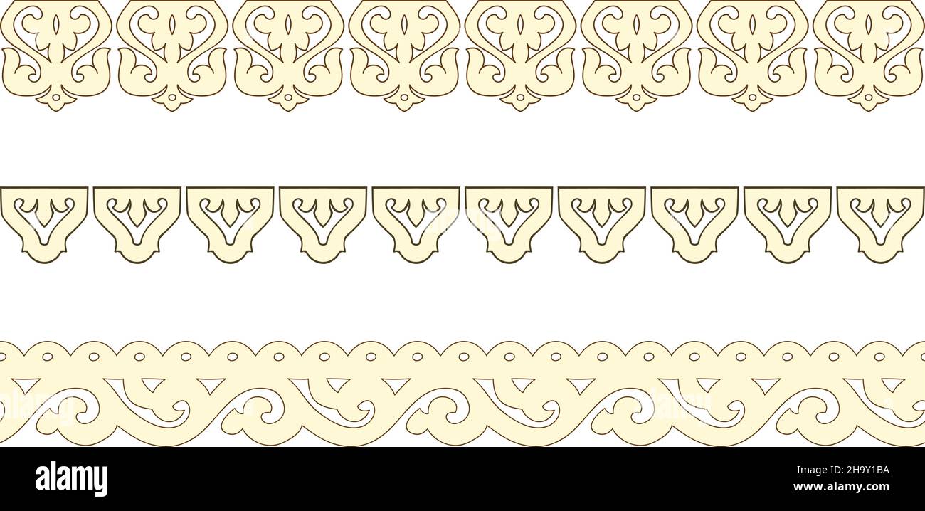 Ensemble de décorations en bois.Illustration vectorielle. Illustration de Vecteur