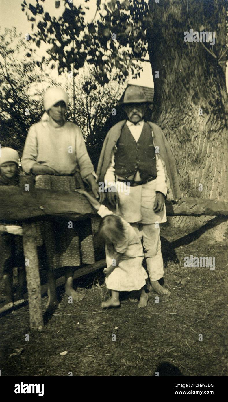 Deuxième Guerre mondiale WW2 des soldats allemands envahissent la Pologne - Niwiska, Pologne 09/16/1939 - agriculteurs Banque D'Images