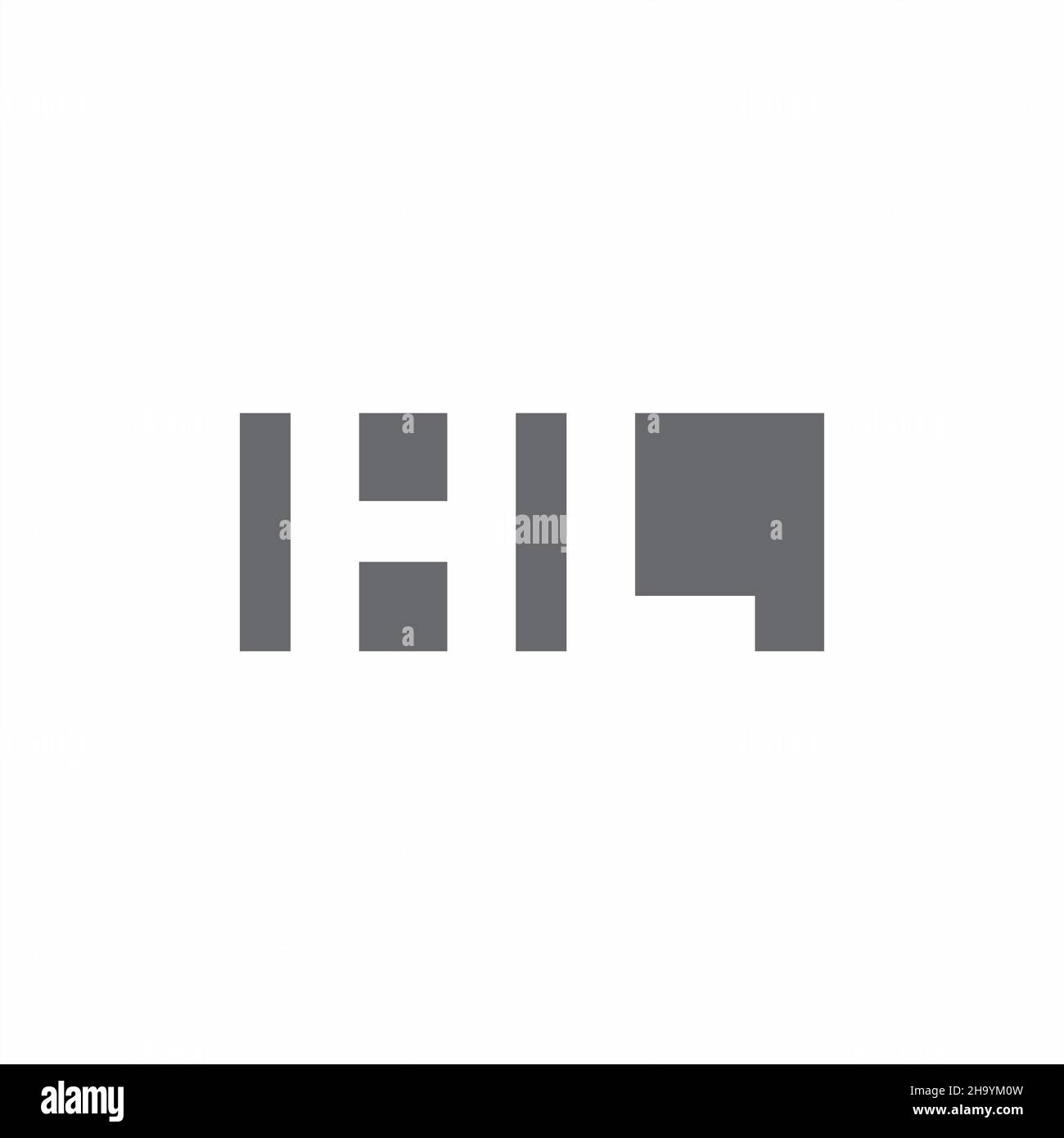HL logo monogramme avec modèle de style espace négatif isolé sur fond blanc Illustration de Vecteur