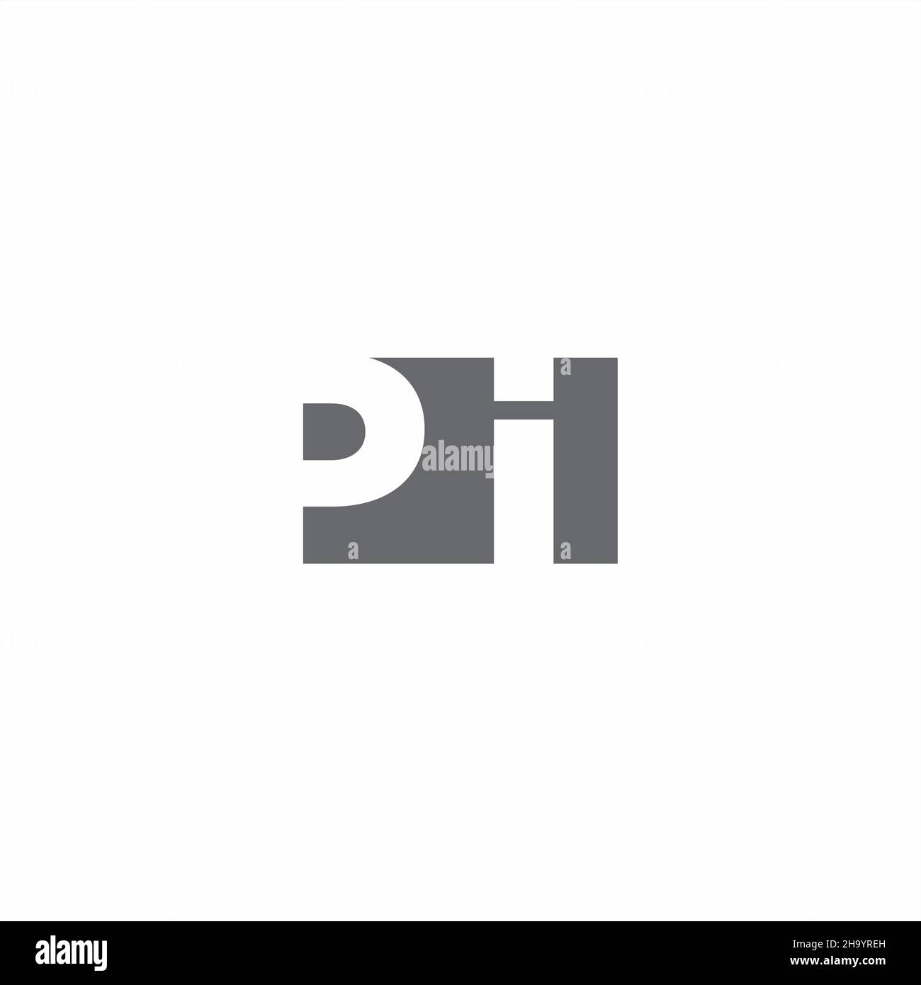 Pi logo monogramme avec modèle de style espace négatif isolé sur fond blanc Illustration de Vecteur