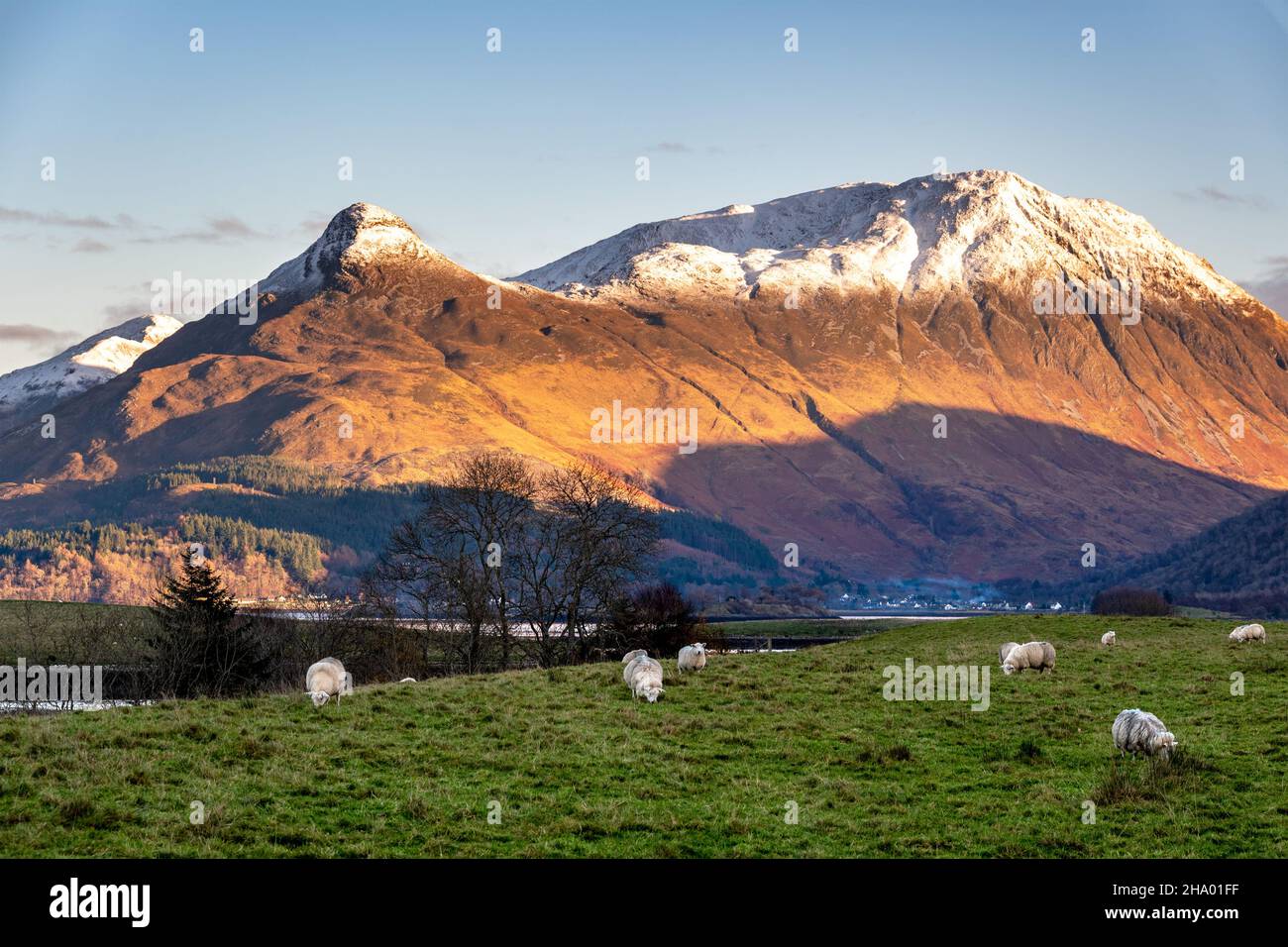 The Pap of Glencoe, Glencoe Village, Écosse, Royaume-Uni Banque D'Images