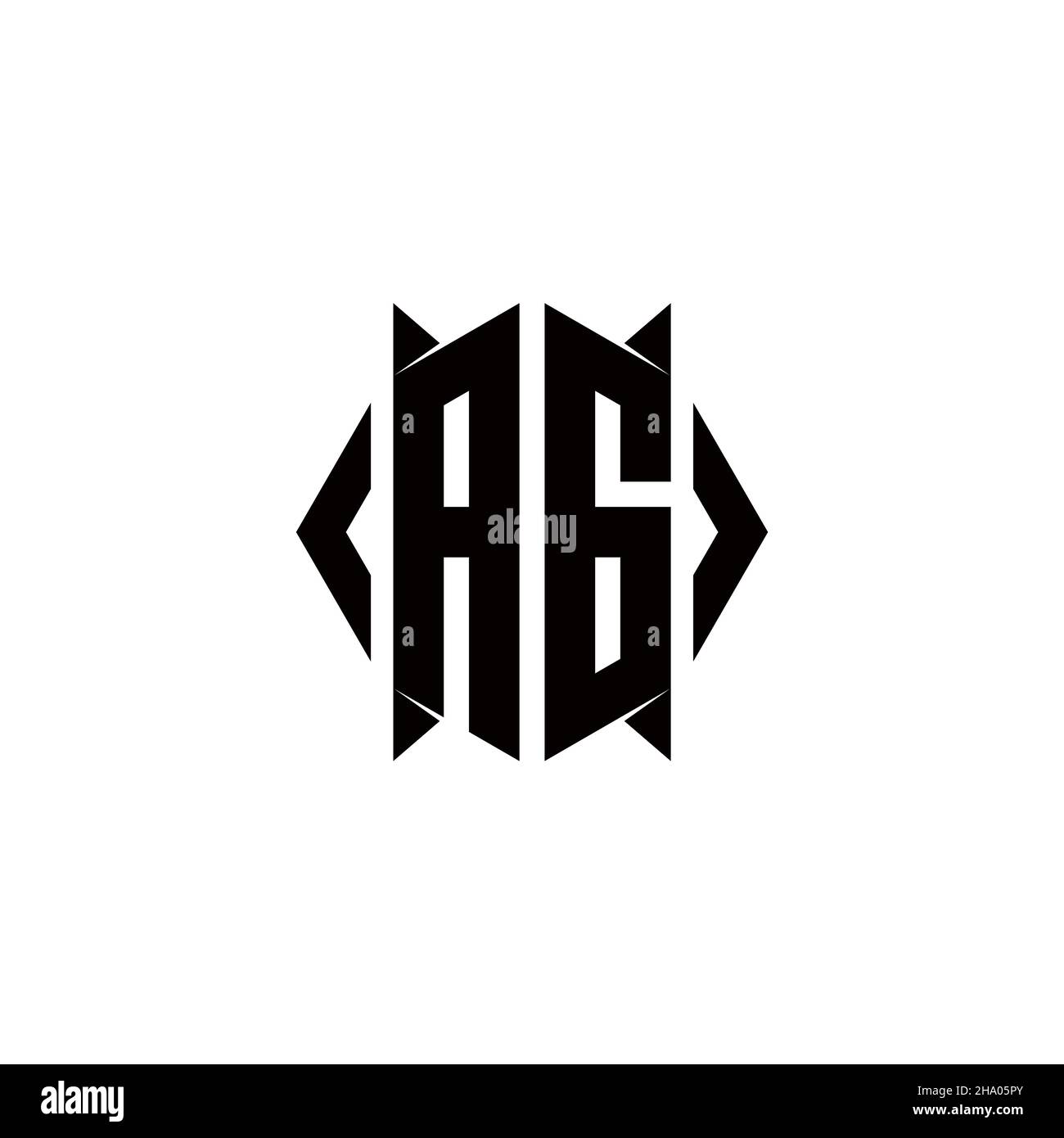 Logo AG monogramme avec forme de bouclier conceptions modèle vecteur icône moderne Illustration de Vecteur