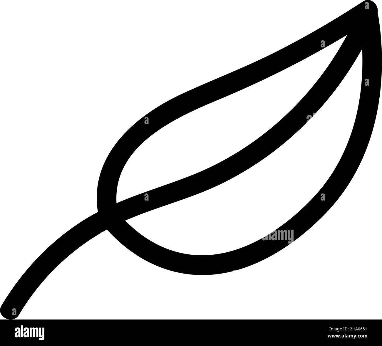 Icône de feuille plate.Illustration vectorielle de style doodle isolée en arrière-plan.Éléments floraux pour logo, design, carte postale, poster. Illustration de Vecteur