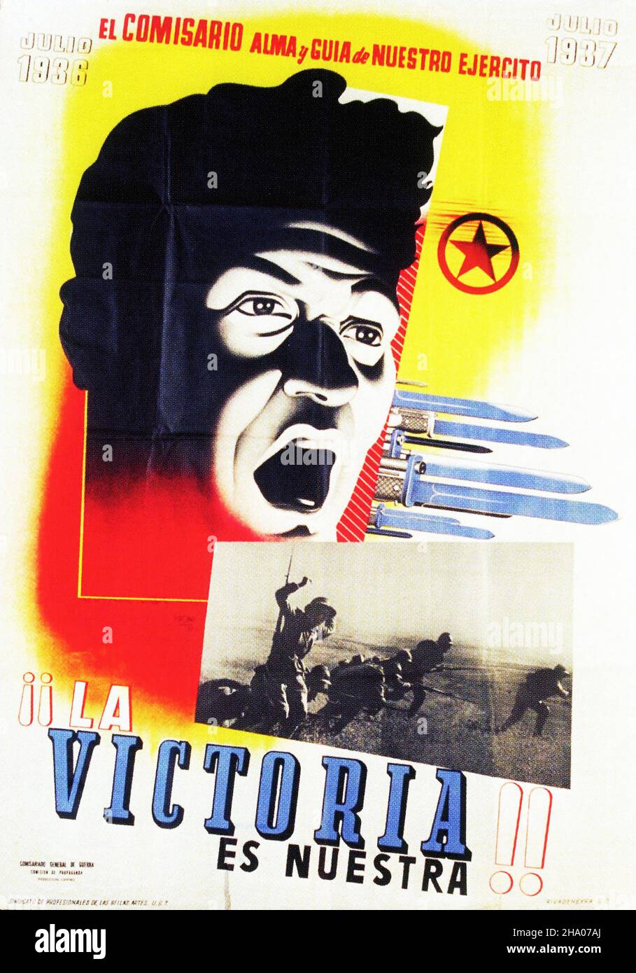 1937 la Victoria es Nuestra - affiche de propagande sur la guerre civile espagnole (Guerra civil Española) Banque D'Images