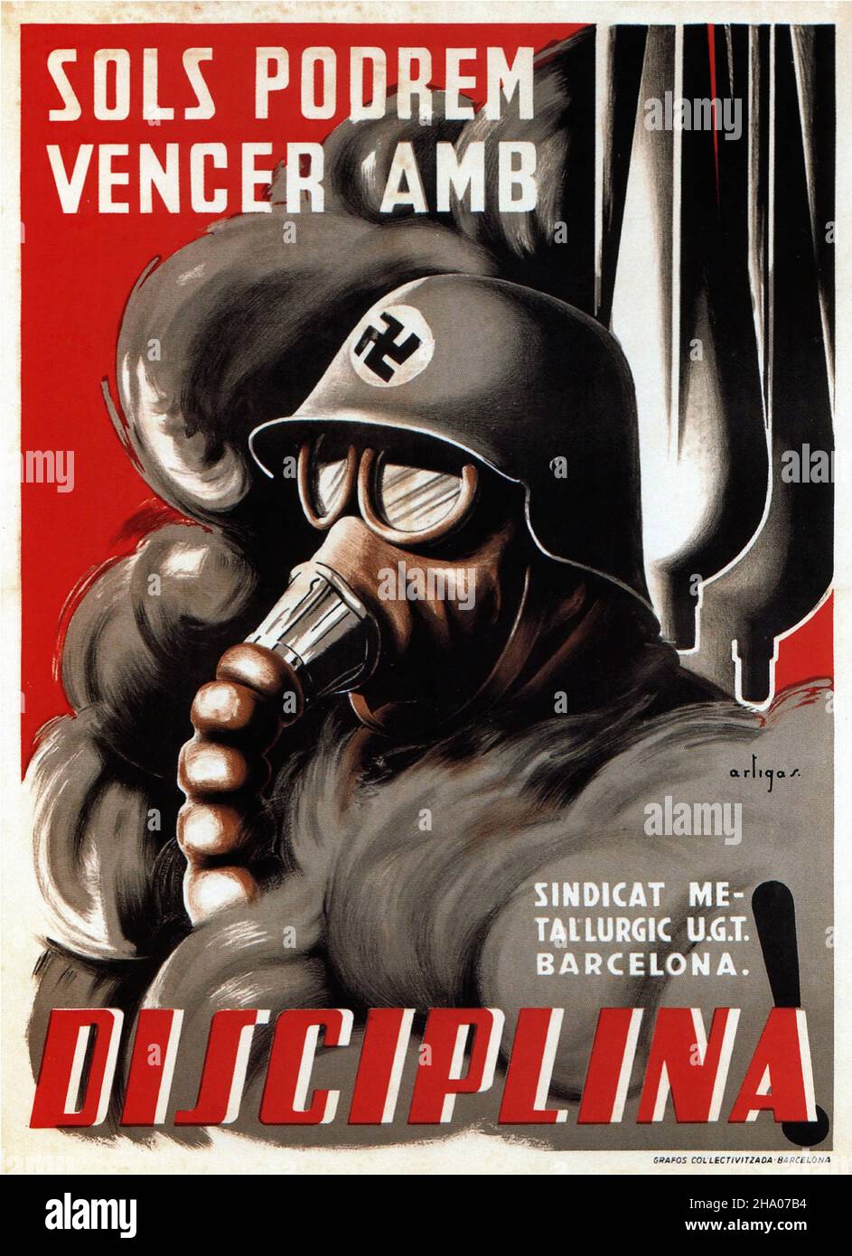 1937 Sols Podrem Vencer Amb disciplinaire - affiche de propagande sur la guerre civile espagnole (Guerra civil Española) Banque D'Images