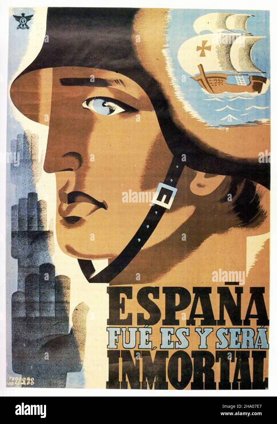 Espana Fue es y Sera Inmortel - Guerre civile espagnole (Guerra civil Española) Poster de propagande Banque D'Images