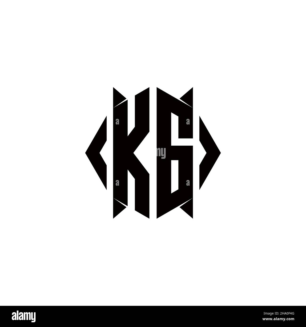 KG logo monogramme avec forme de bouclier conceptions modèle vecteur icône moderne Illustration de Vecteur