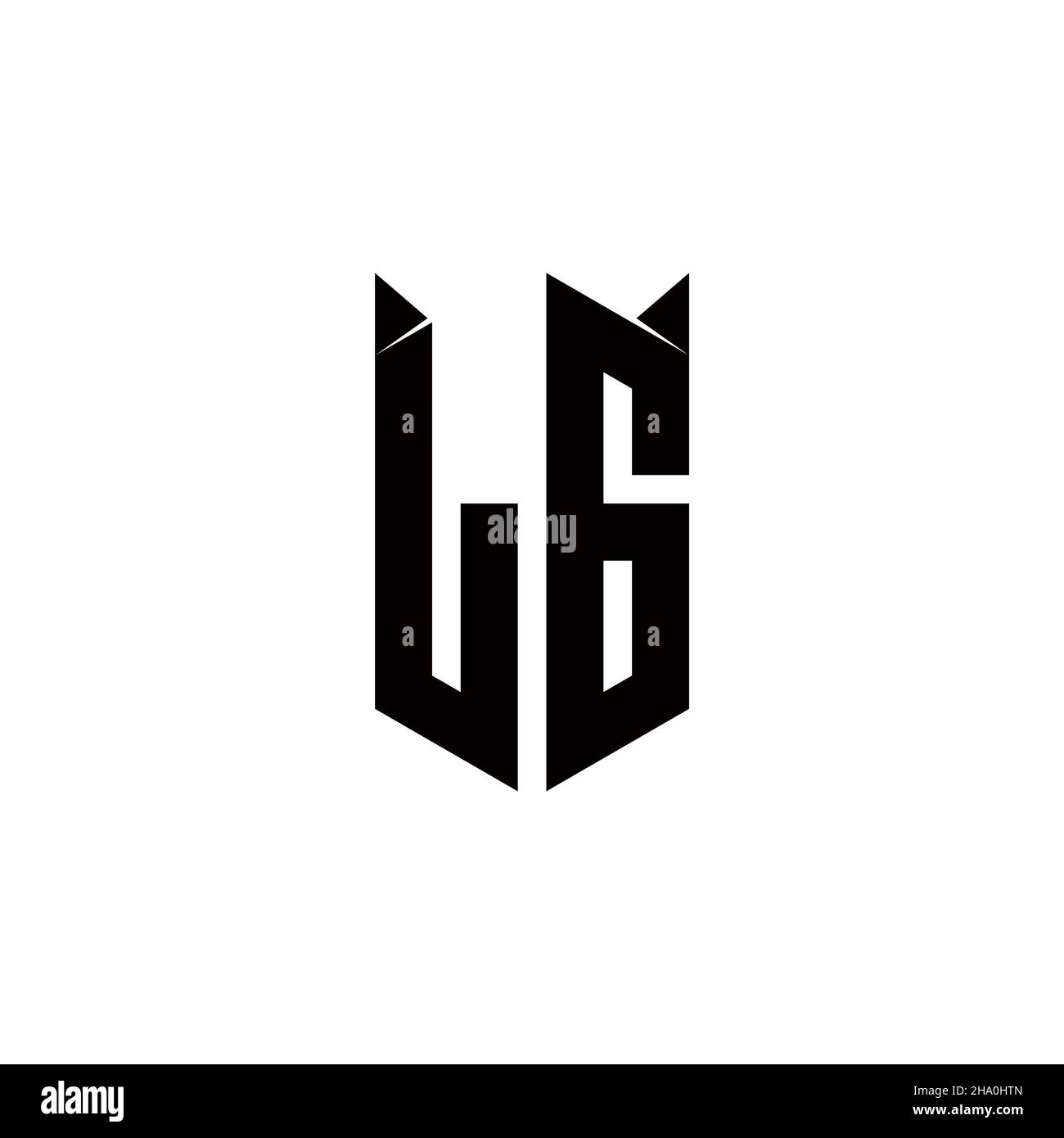 Logo LG monogramme avec forme de bouclier conceptions modèle vecteur icône moderne Illustration de Vecteur