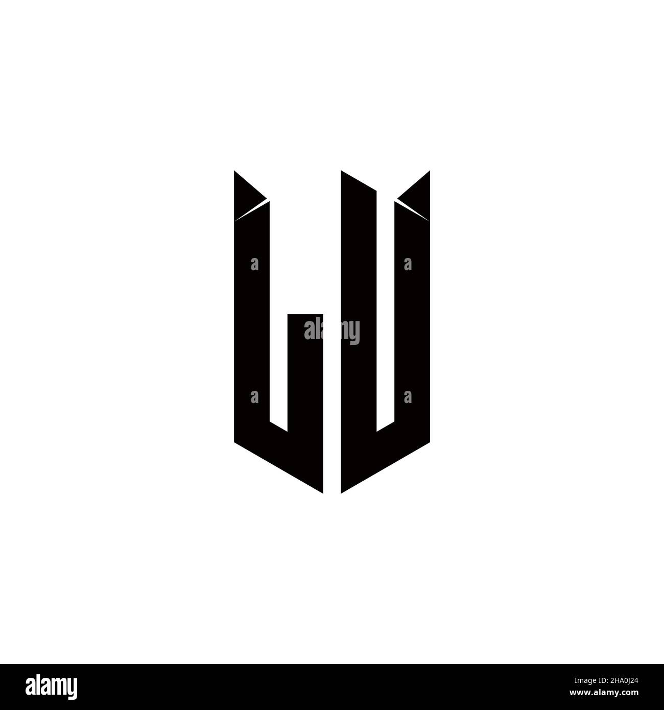 LU logo monogramme avec forme de bouclier conceptions modèle vecteur icône moderne Illustration de Vecteur