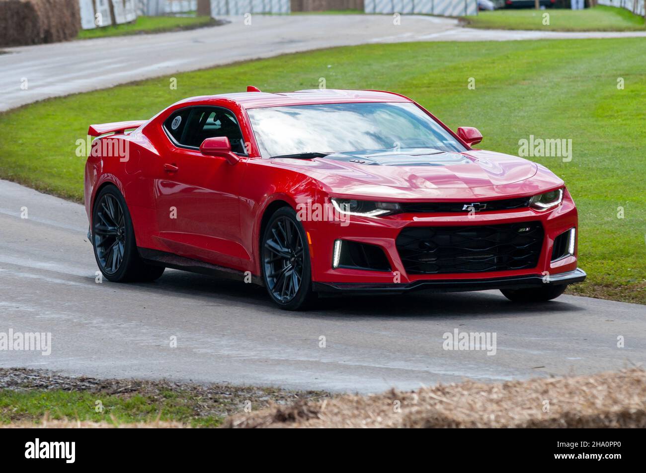 La Camaro ZL1 de Chevrolet monte sur la colline au Goodwood Festival of Speed 2016.Sport automobile et événement automobile Banque D'Images
