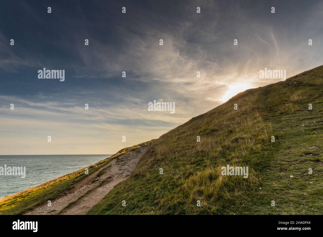 Phare d'Anvil Point dans le parc Durlston près de Swanage, Dorset, UK Banque D'Images