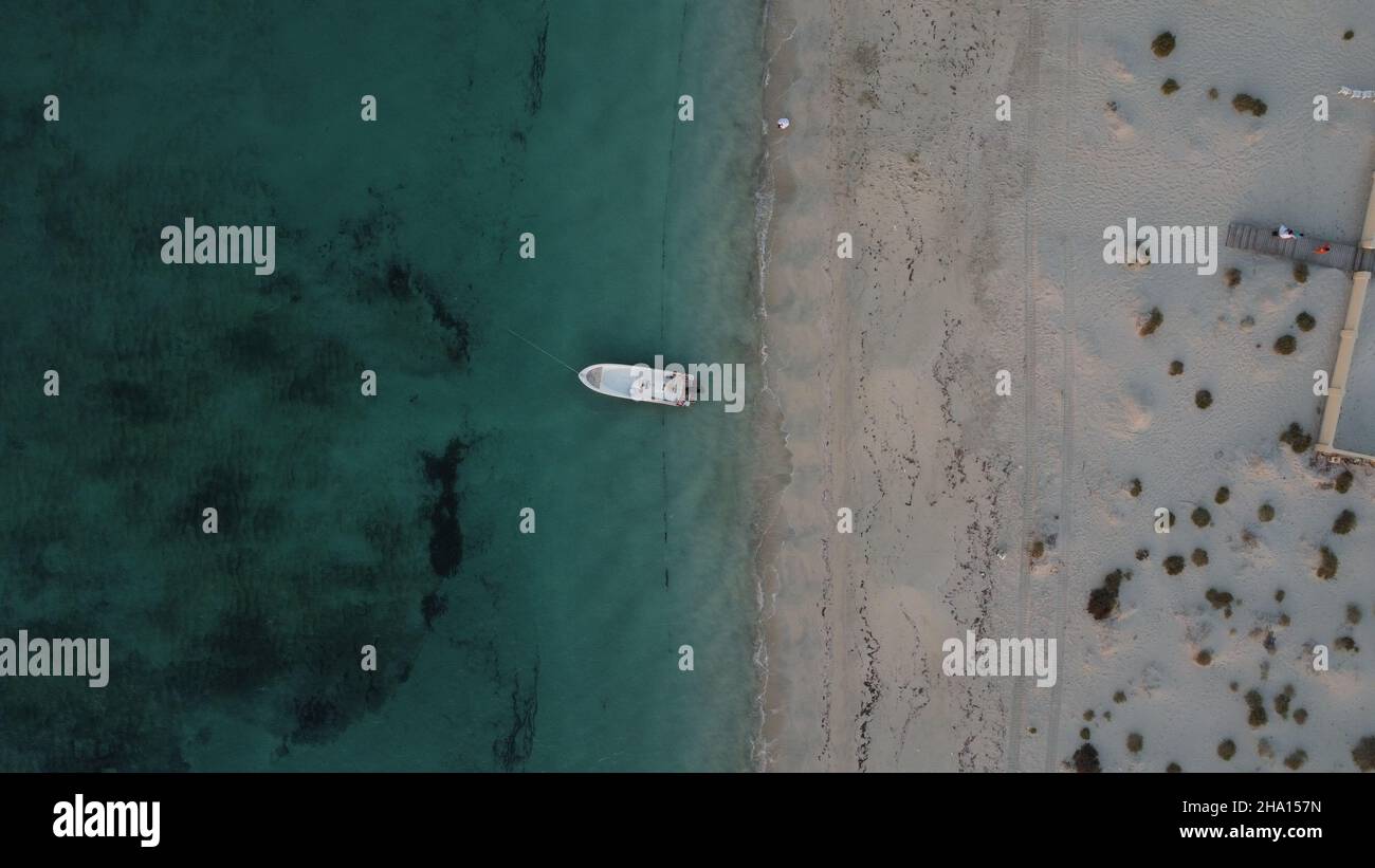 Images de drone de la plage d'Abudhabi Banque D'Images