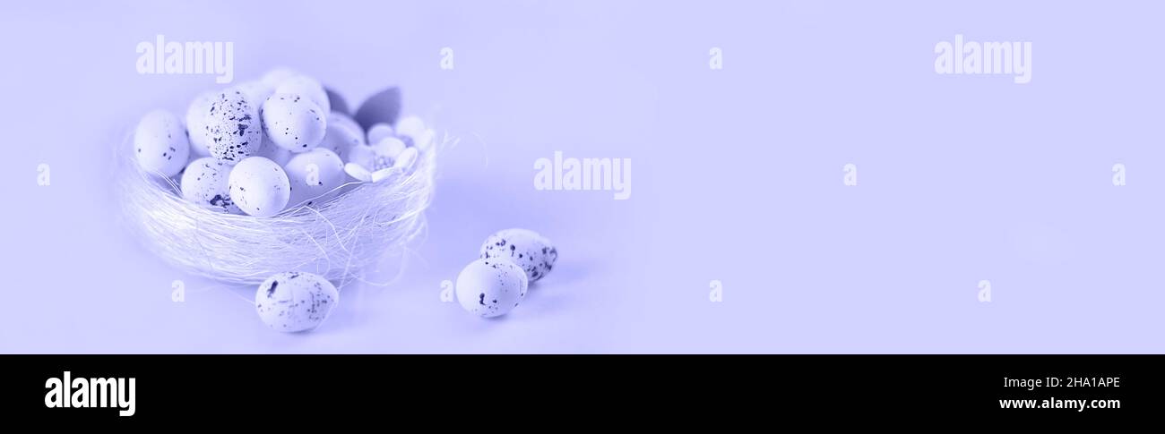 Couleur d'arrière-plan très peri. Minimaliste.Pâques.Carte postale, fond monochrome festif.Bannière.Place pour votre texte. Banque D'Images
