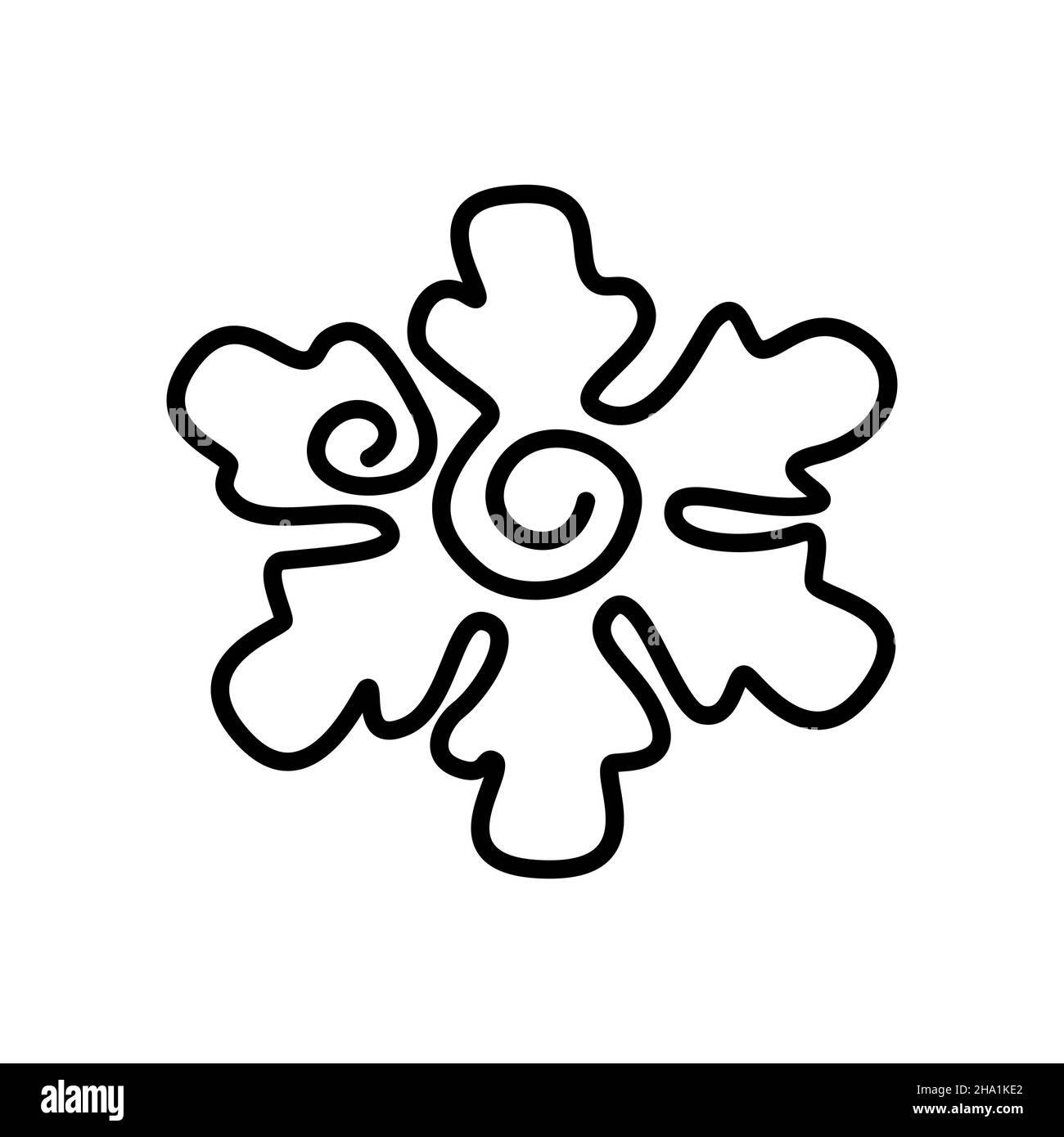 Image graphique de boules de neige dans un style minimaliste de dessin au trait dessiné à la main.Dessinez un contour de ligne continu.Graphiques vectoriels.Illustration vectorielle Illustration de Vecteur