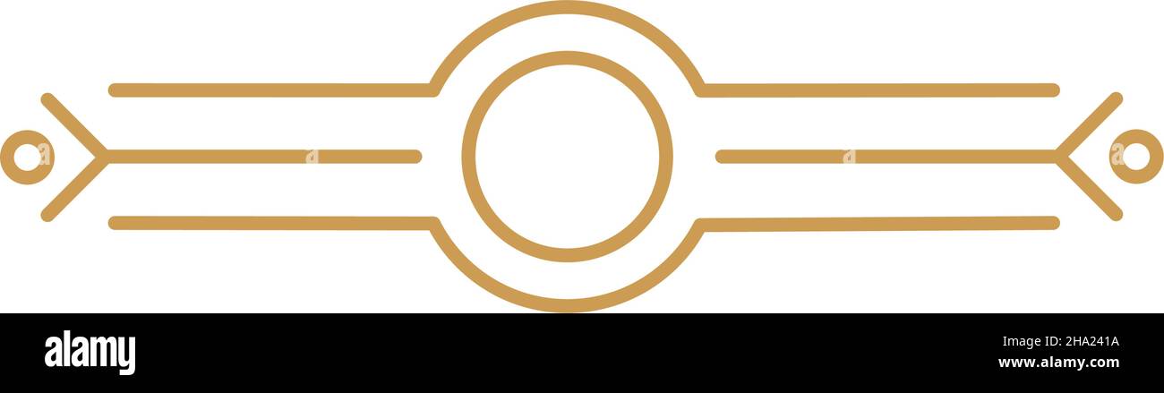 icône en forme de séparateur d'or art déco Illustration de Vecteur