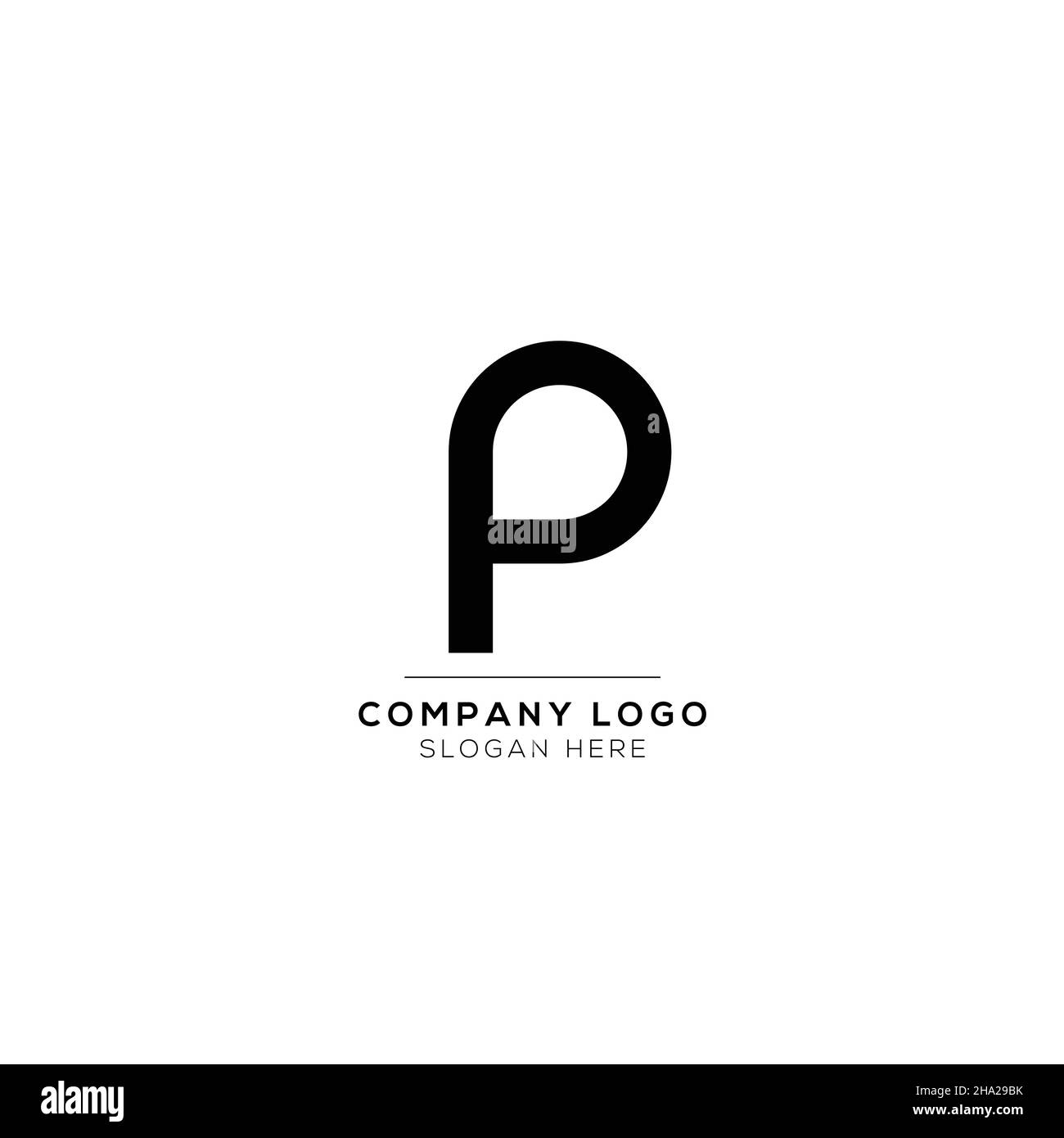Logotype de lettre initiale Premium Vector P pour la marque de luxe.Design élégant et élégant pour votre entreprise Elite. Illustration de Vecteur