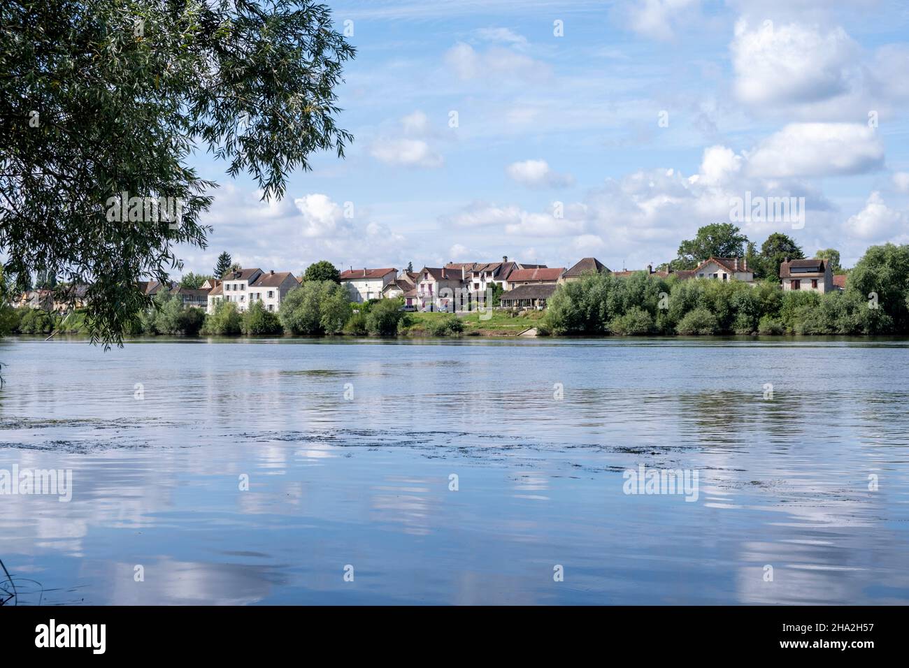 Lavacourt (nord de la France) : village au bord de la Seine, dans le département du Val-d’Oise Banque D'Images