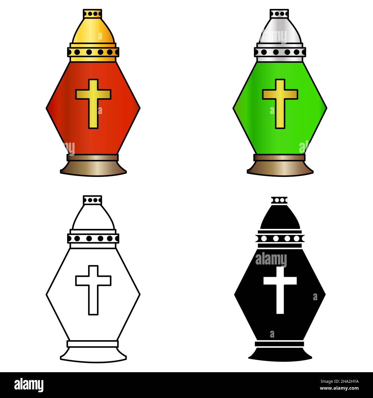 Bougie de cimetière, Toussaint lantern- vector illustration Illustration de Vecteur