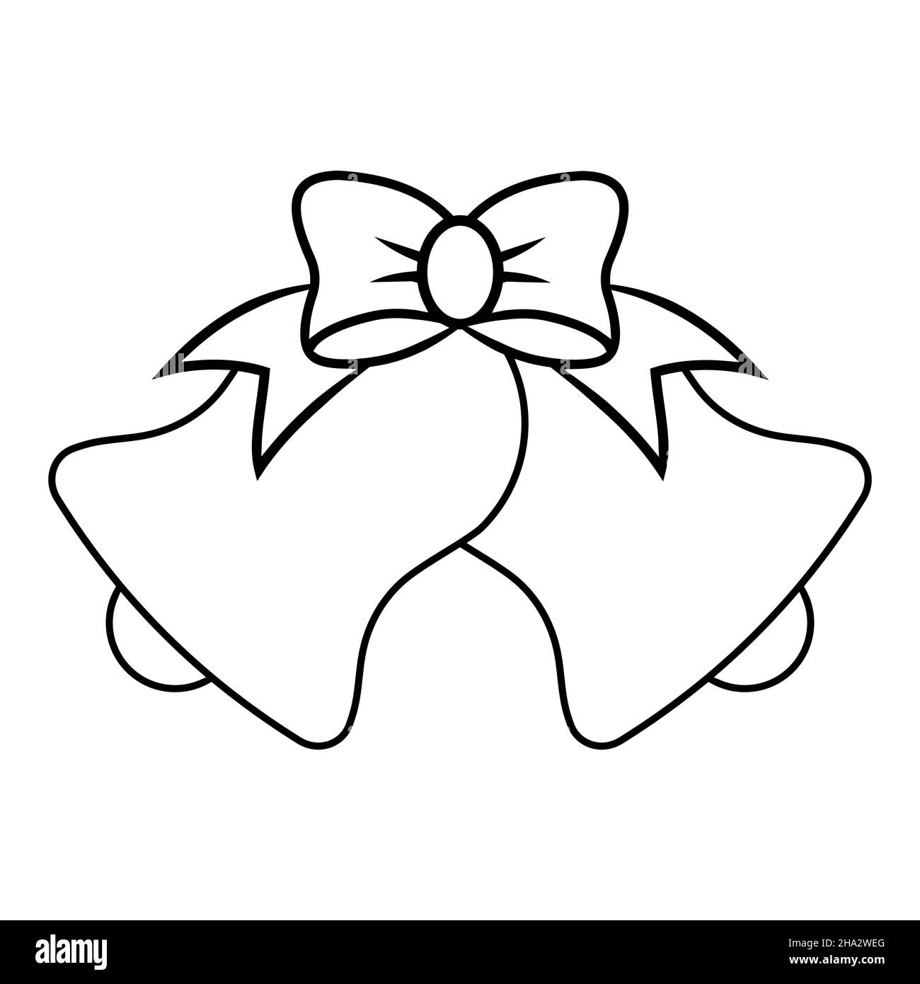 Illustration des cloches de Noël avec logo en forme d'arc Illustration de Vecteur