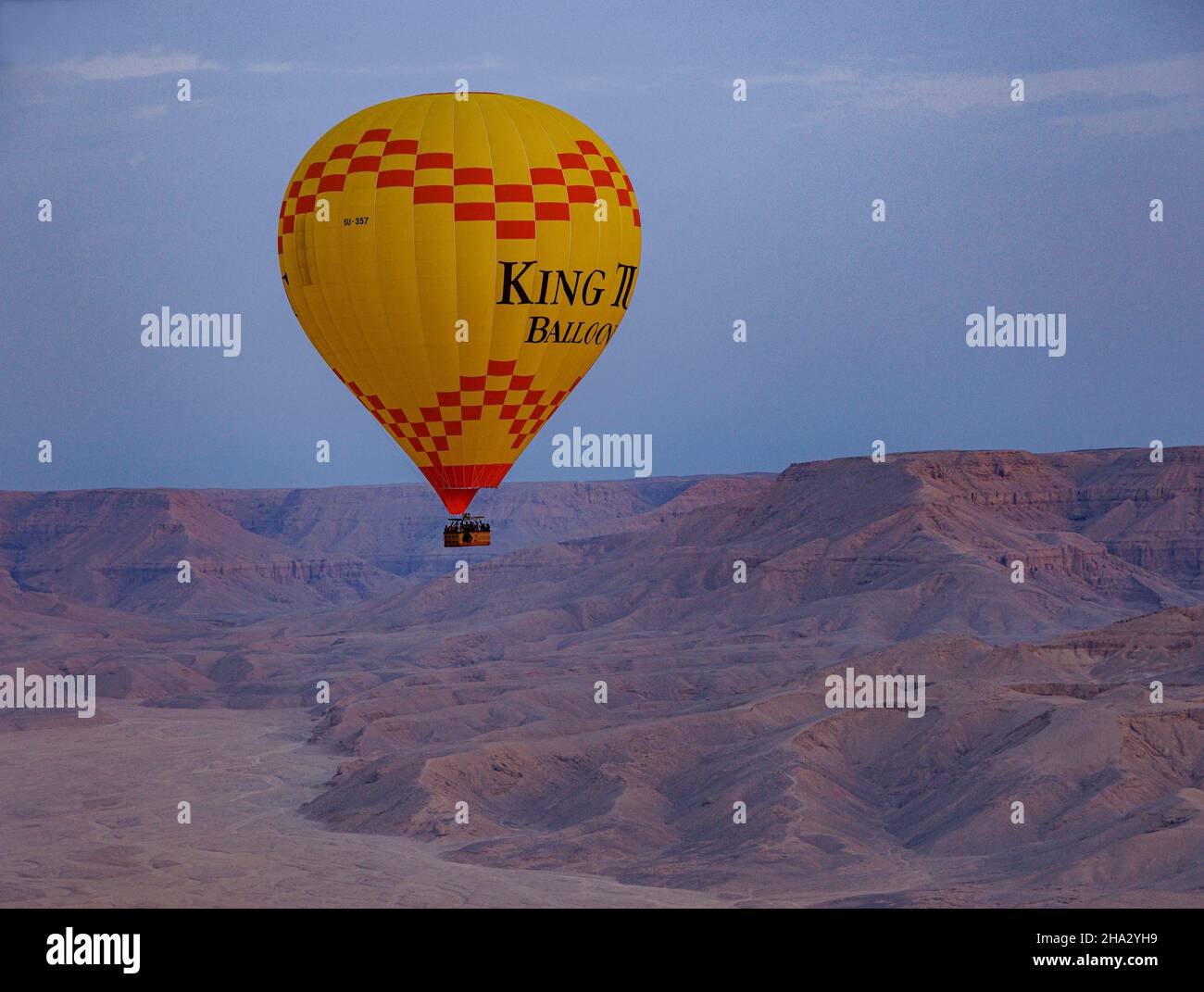 Ballon à air chaud King Tut, Thèbes, Louxor, Égypte Banque D'Images