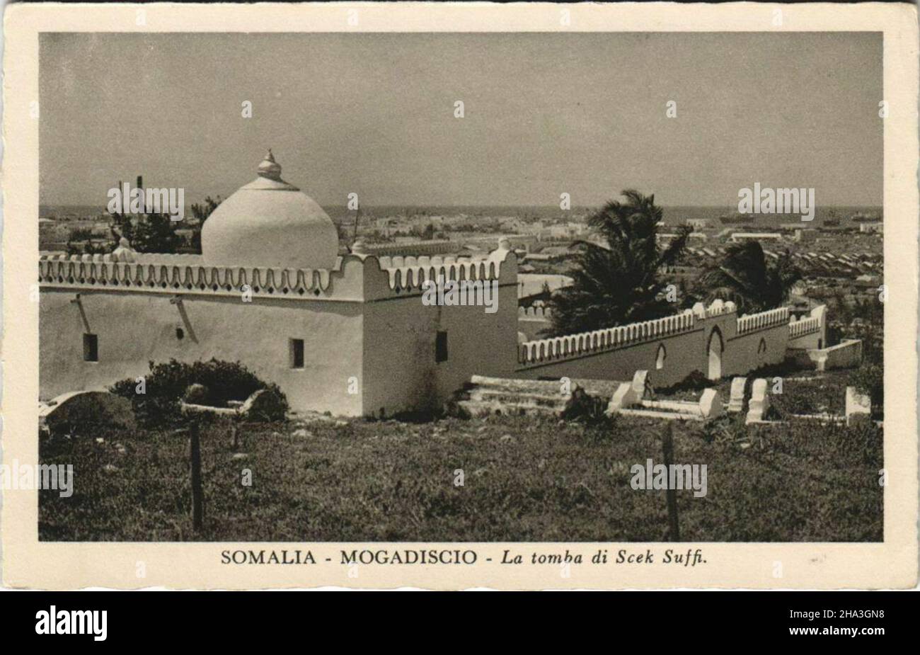 Carte postale historique de l'italien somalien (1930 environ) Banque D'Images
