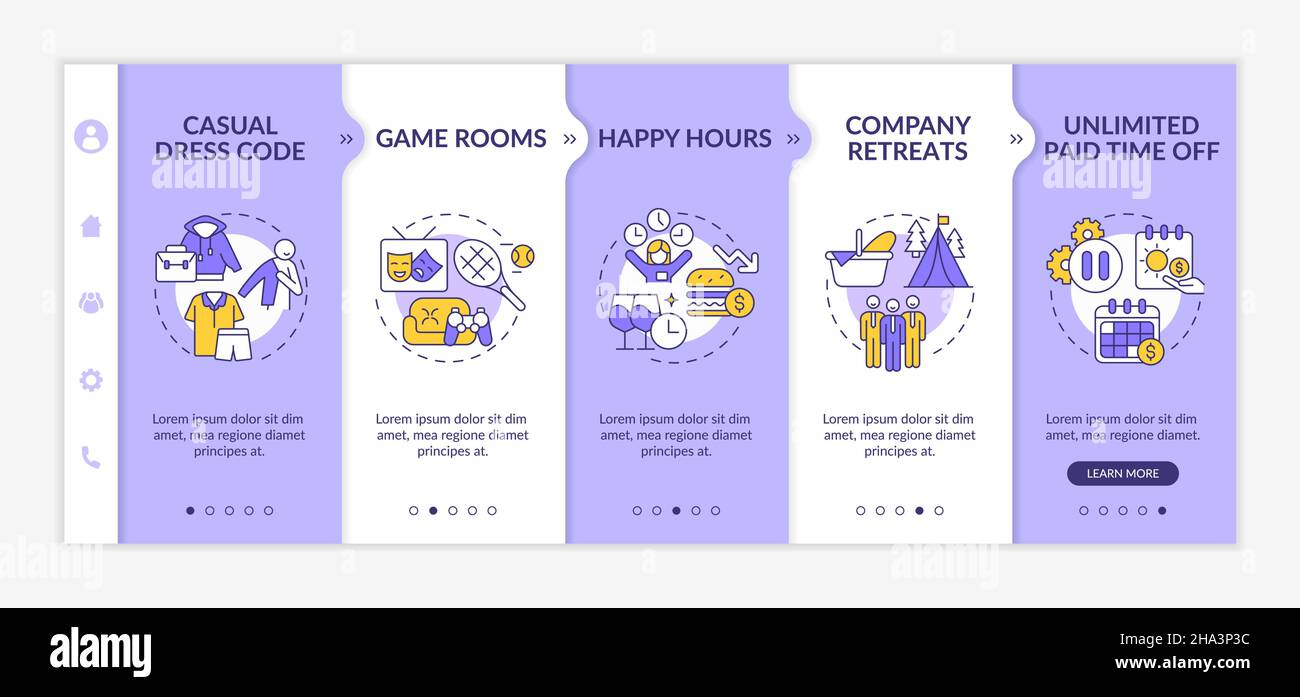 Modèle d'intégration des avantages de l'environnement de travail Illustration de Vecteur