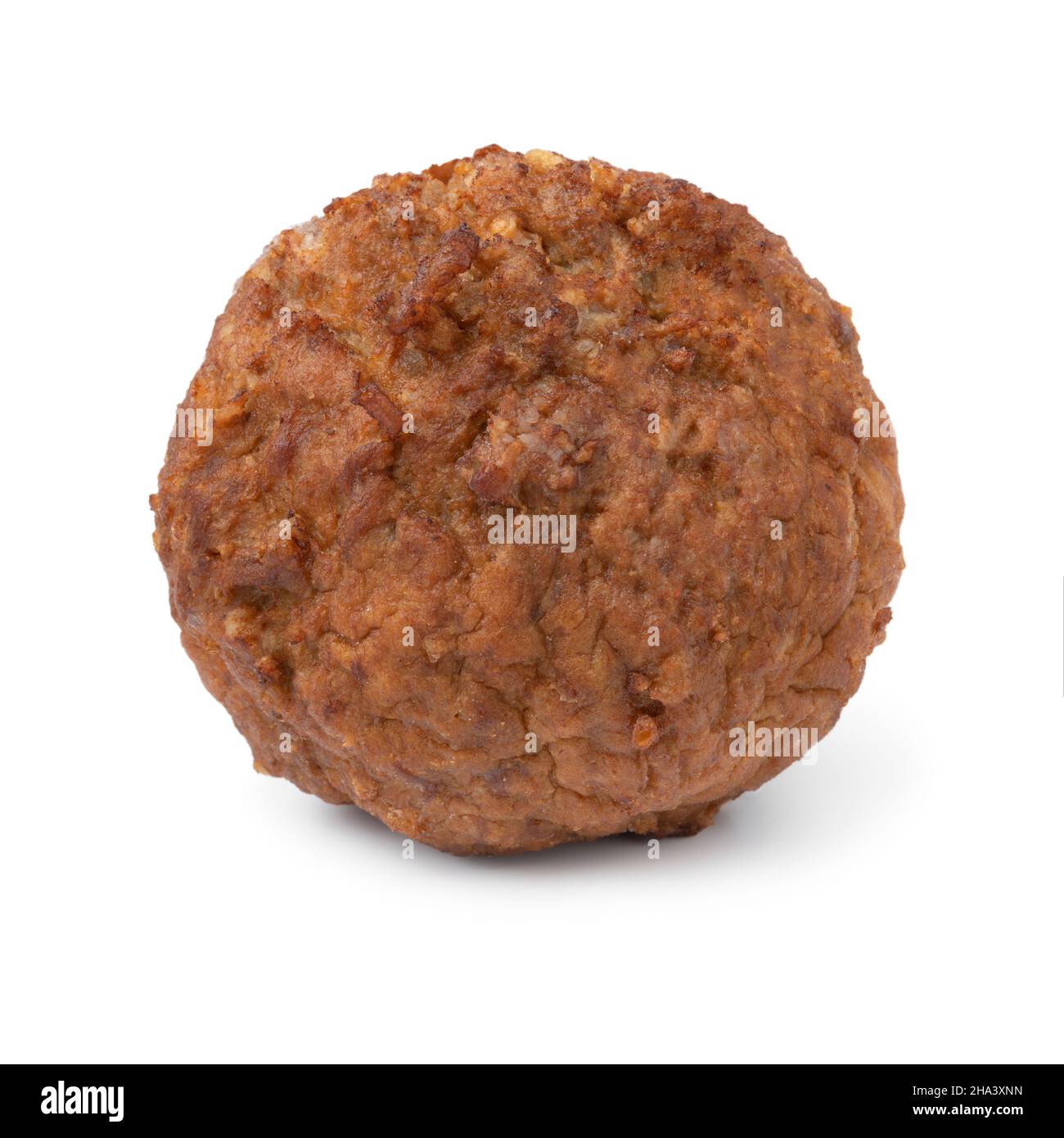 Simple meatball cuit isolé sur fond blanc gros plan Banque D'Images