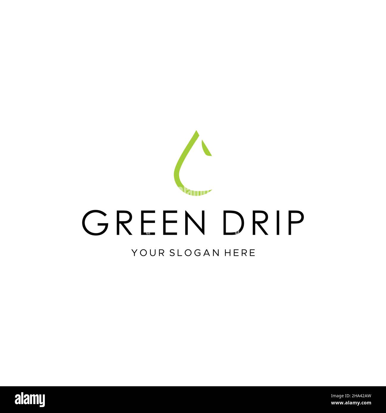 Design plat et coloré AVEC logo GOUTTE d'EAU VERT Illustration de Vecteur Design plat et coloré AVEC logo GOUTTE d'EAU VERT Illustration de Vecteur