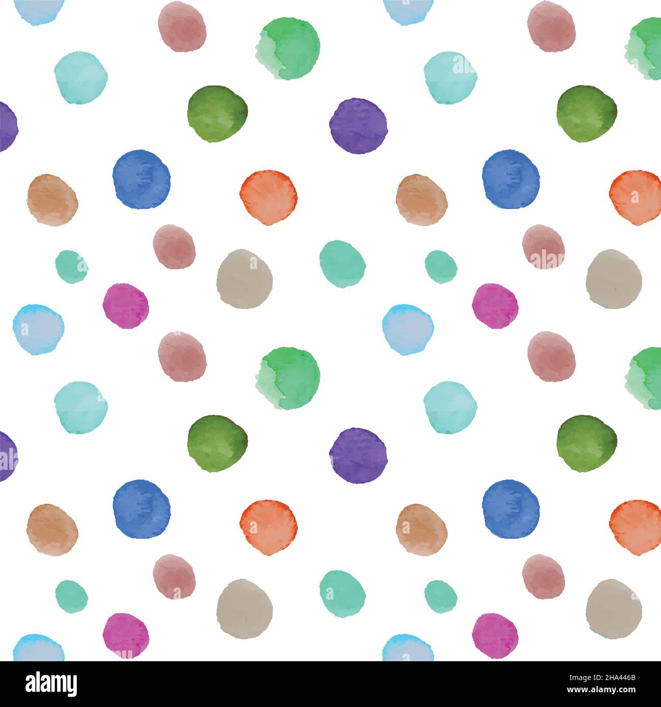 Aquarelle cercles multicolores gouttes de différentes tailles Illustration de Vecteur