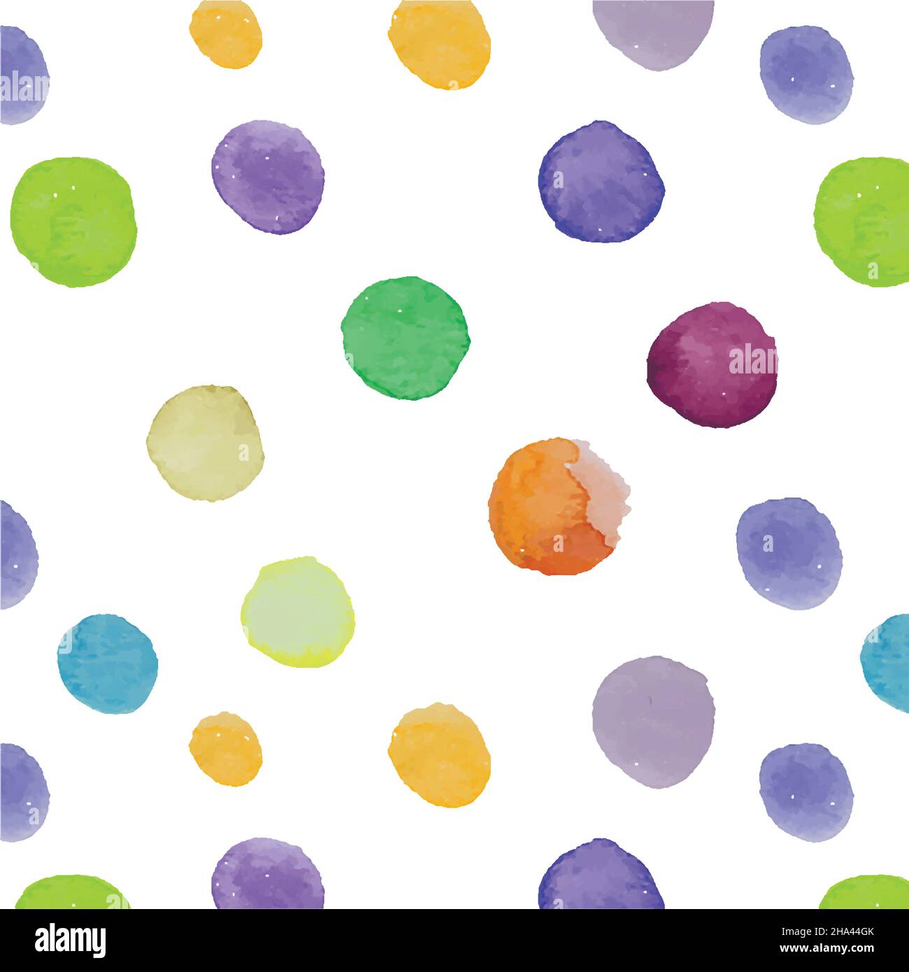 Aquarelle cercles multicolores gouttes de différentes tailles Illustration de Vecteur