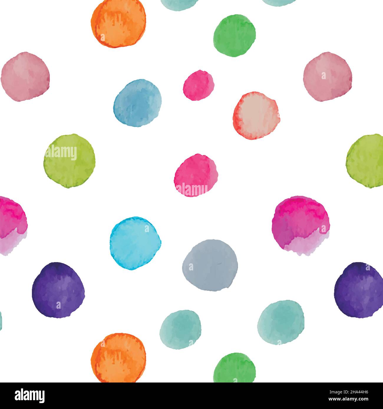 Aquarelle cercles multicolores gouttes de différentes tailles Illustration de Vecteur