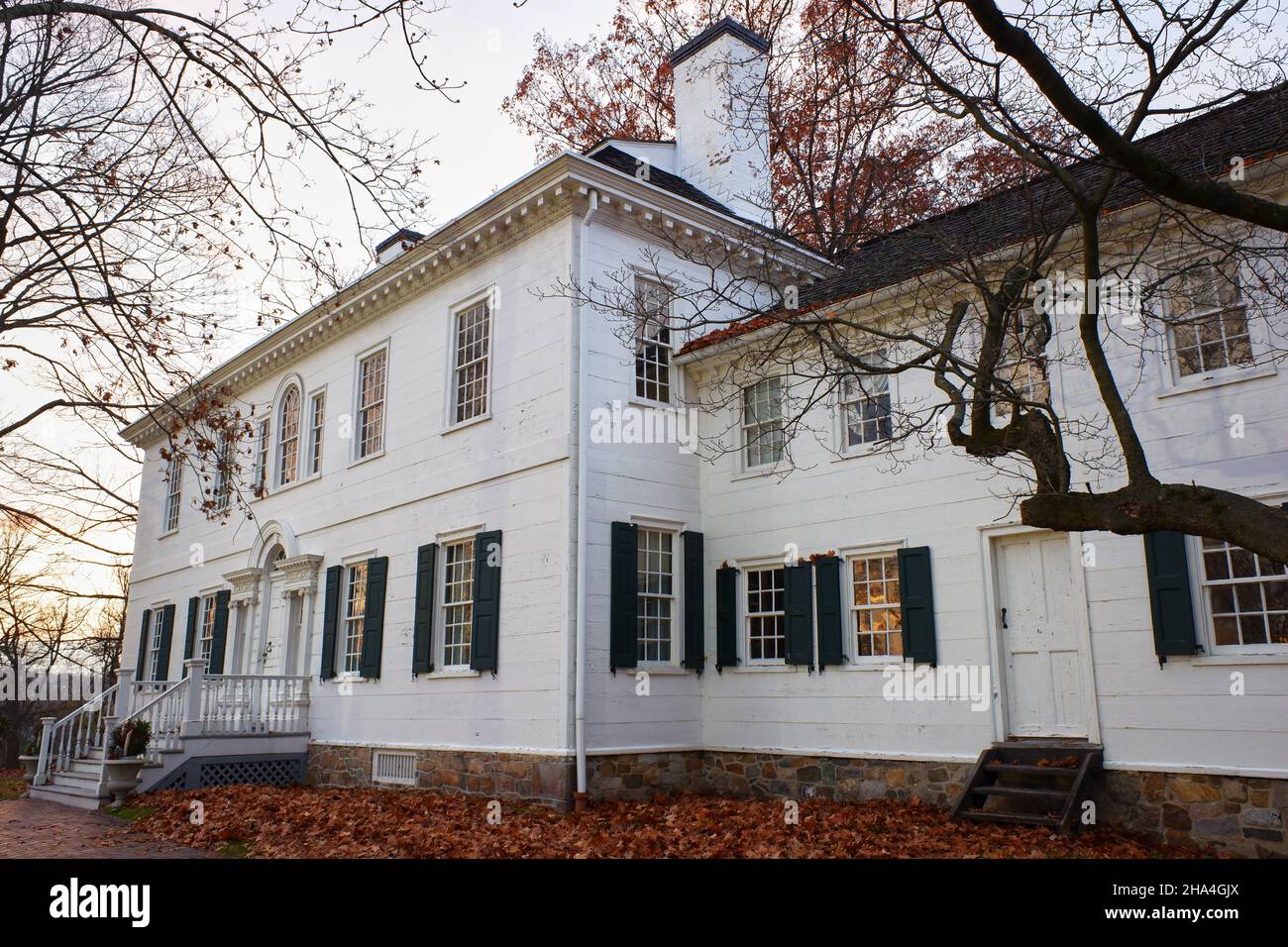 Le manoir Ford de style géorgien a été le siège de George Washington de décembre 1779 à juin 1780 pendant la guerre d'indépendance américaine.Morristown.New Jersey.USA Banque D'Images